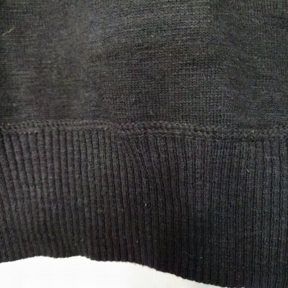 Mens Pullover V-Neck long sleeve thin fleece Black XL American Eagle Outfitters - Picture 5 of 7